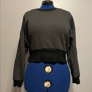 Gray and Black Knit Sweater